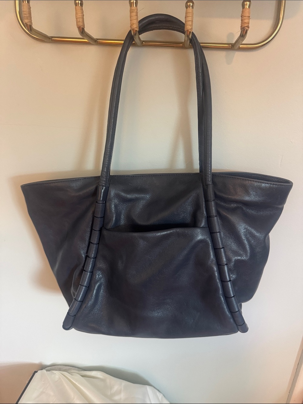 BNWT HOBO Phoebe Santa Cruz Leather Lapis Hobo Tote with Wrapped Handles